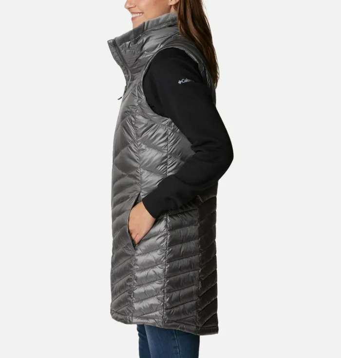 Joy Peak Long Vest City Grey Womens Columbia Sportswear Vests