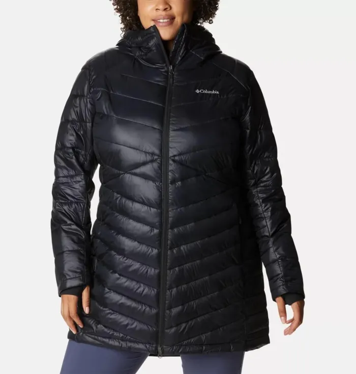 Joy Peak Mid Insulated Hooded Jacket 8211 Plus Size Black Womens Columbia Sportswear Insulated and Down