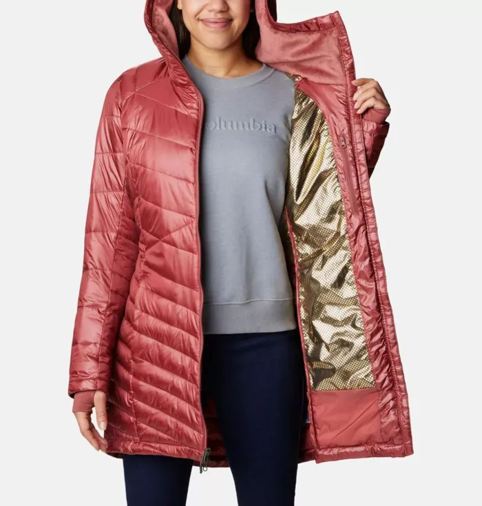 Joy Peak Mid Insulated Hooded Jacket Beetroot Womens Columbia Sportswear Insulated and Down Joy Peak Mid Insulated Hooded Jacket Beetroot Womens Columbia Sportswear Insulated and Down