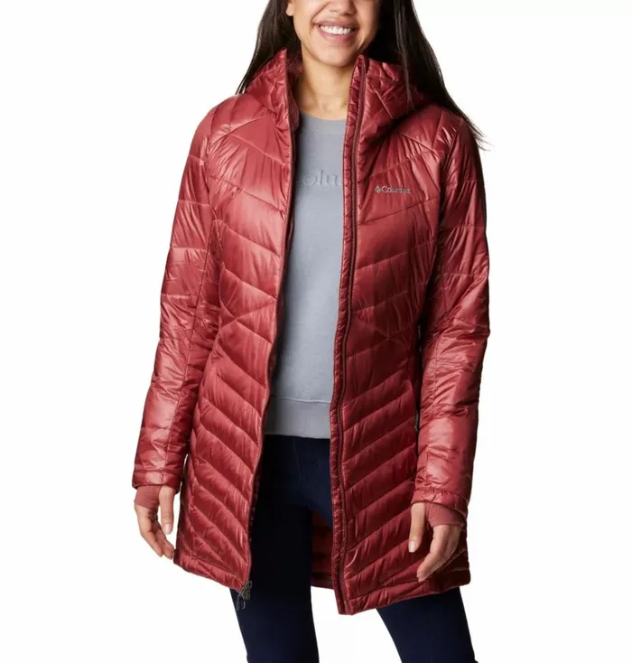 Joy Peak Mid Insulated Hooded Jacket Beetroot Womens Columbia Sportswear Insulated and Down Joy Peak Mid Insulated Hooded Jacket Beetroot Womens Columbia Sportswear Insulated and Down