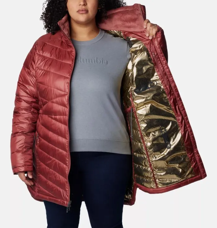 Joy Peak Mid Jacket 8211 Plus Size Beetroot Womens Columbia Sportswear Insulated and Down Joy Peak Mid Jacket 8211 Plus Size Beetroot Womens Columbia Sportswear Insulated and Down