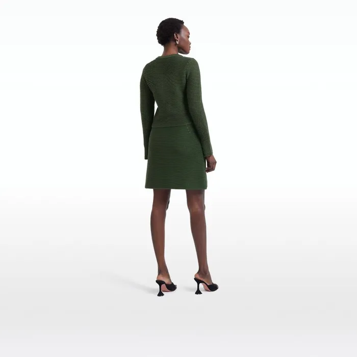 Kelly Olive Crochet Skirt Women Safiyaa Skirts