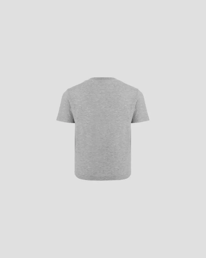 Kids CP Company Clothing 0206 U16 301 Jersey Logo Detail Tshirt Grey Melange