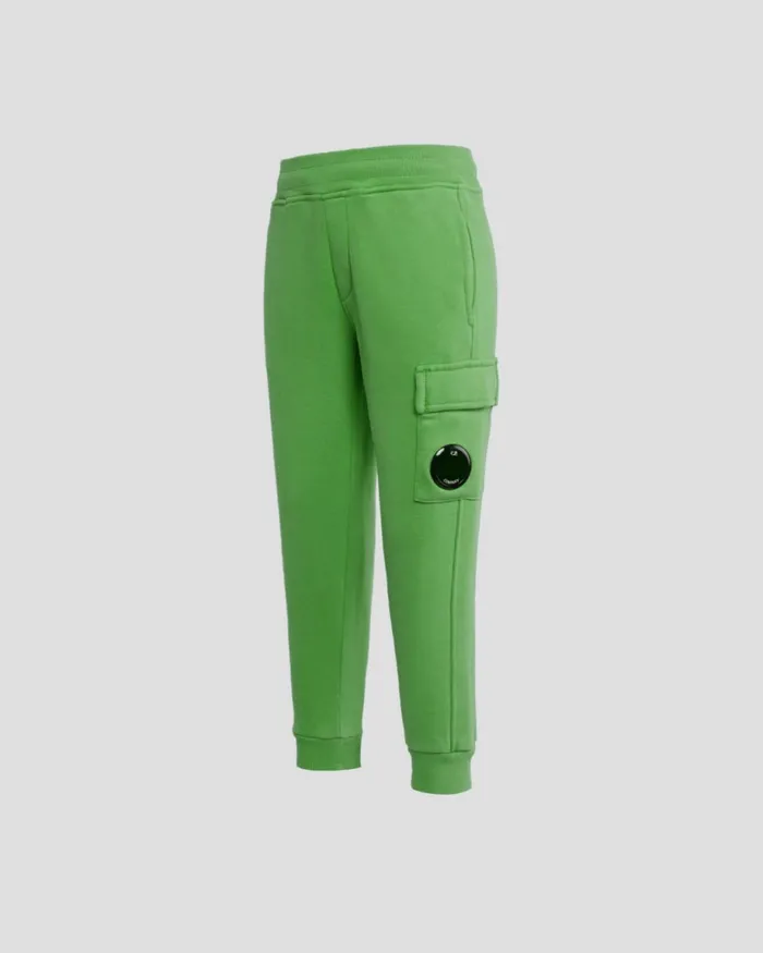 Kids CP Company Clothing 0206 U16 Basic Fleece Sweatpants Classic Green