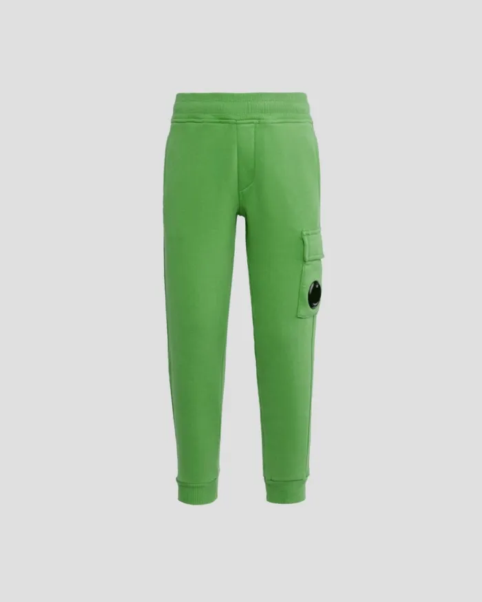 Kids CP Company Clothing 0206 U16 Basic Fleece Sweatpants Classic Green