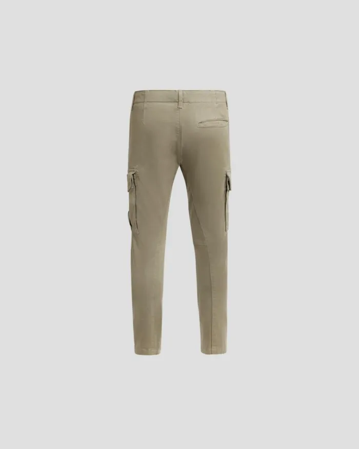 Kids CP Company Clothing 0206 U16 Stretch Sateen Peach Cargo Pants Silver Sage 8211 Brown