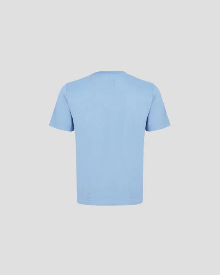 Kids CP Company Clothing 0810 U16 301 Jersey Label Style Logo Tshirt Riviera 8211 Blue