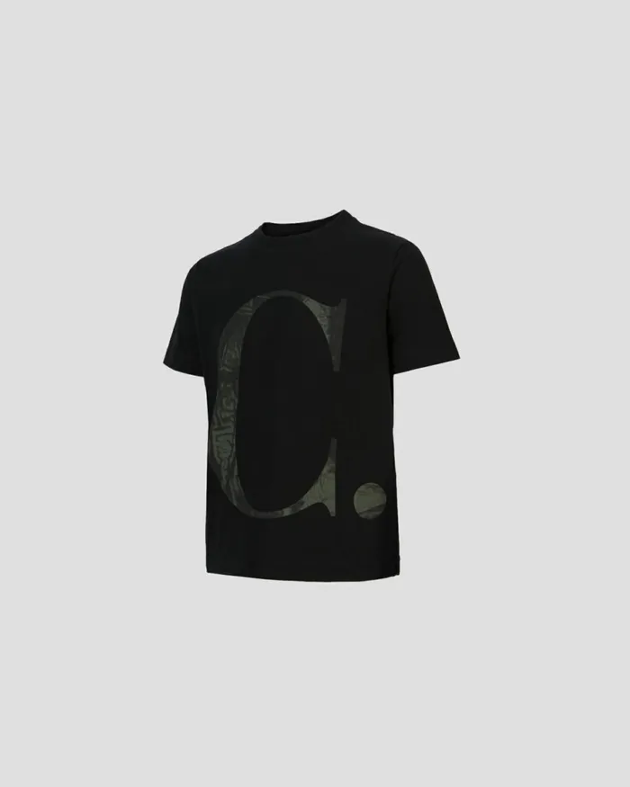 Kids CP Company Clothing 0810 U16 301 Printed Tracery Tshirt Black