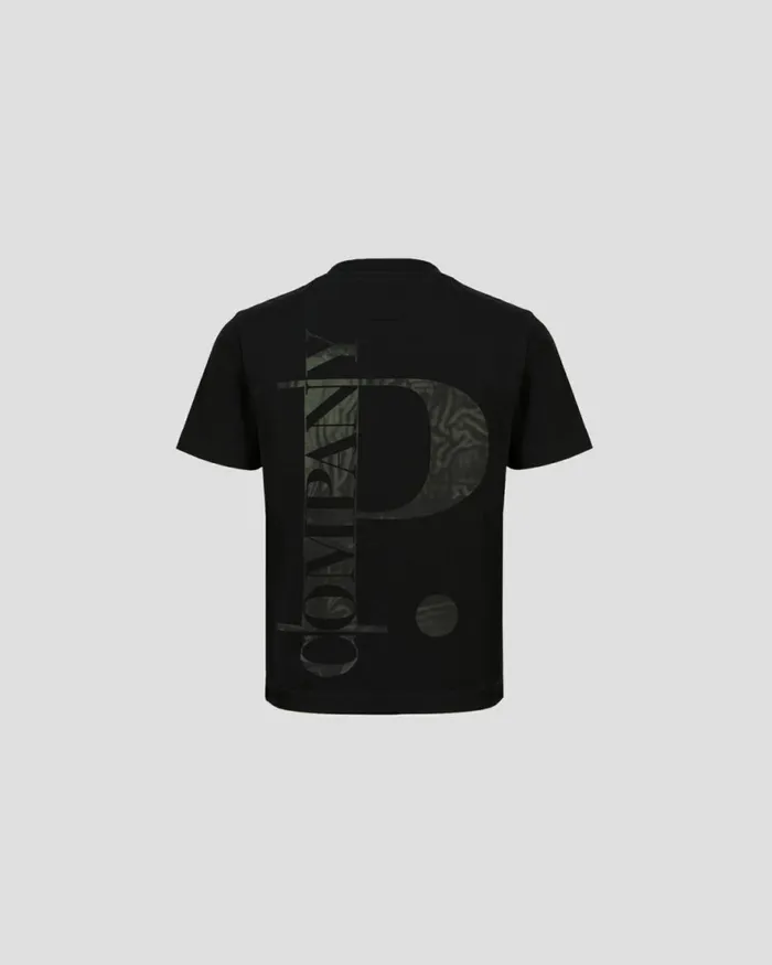 Kids CP Company Clothing 0810 U16 301 Printed Tracery Tshirt Black