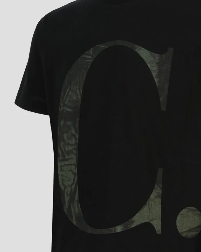 Kids CP Company Clothing 0810 U16 301 Printed Tracery Tshirt Black
