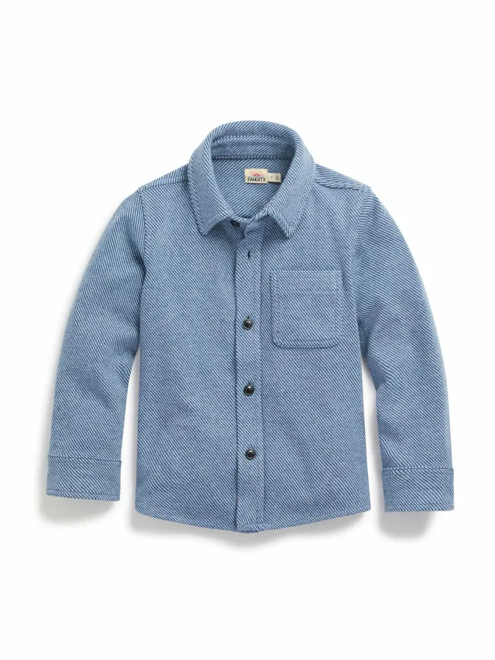 Kids Legend Sweater Shirt 8211 Glacier Blue Twill Glacier Blue Twill WomenKids Faherty Overalls and Jumpsuits