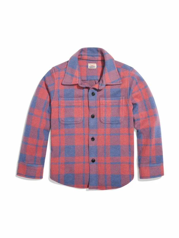 Kids Legend Sweater Shirt 8211 Rose Blue Check Rose Blue Check WomenKids Faherty Overalls and Jumpsuits