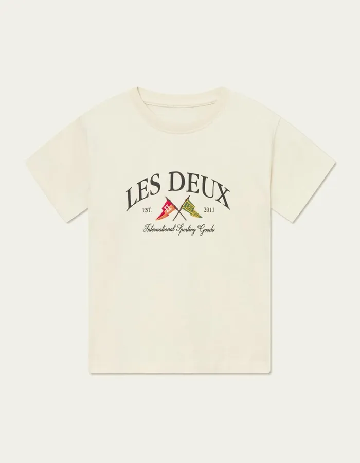 Kids Les Deux Tops Ivy League Tshirt Kids 8211 Ivory