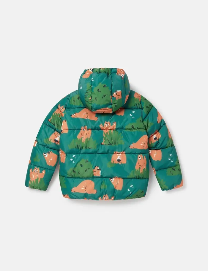 Kids Stella McCartney Outerwear Grizzly Bear Puffer Coat Green Kids Stella McCartney Outerwear Grizzly Bear Puffer Coat Green