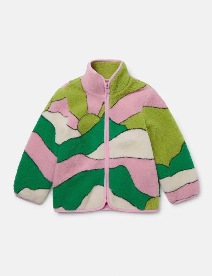 Kids Stella McCartney Outerwear Sunrise Scene Fleece Multi Mix