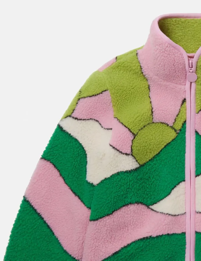 Kids Stella McCartney Outerwear Sunrise Scene Fleece Multi Mix Kids Stella McCartney Outerwear Sunrise Scene Fleece Multi Mix