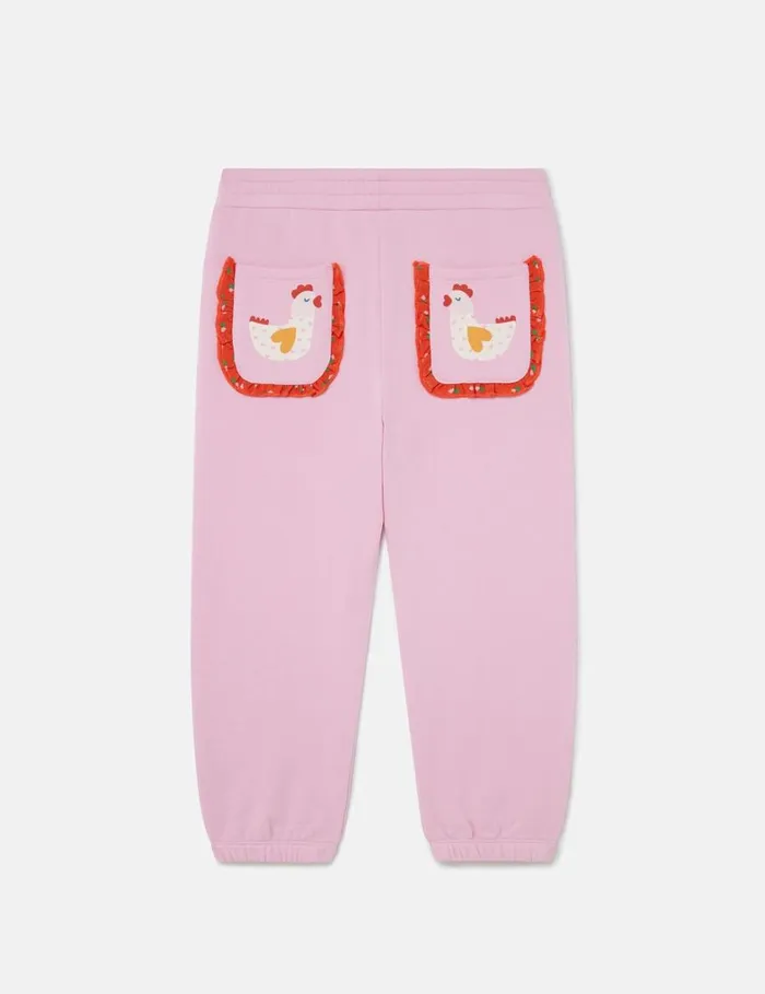 Kids Stella McCartney Pants and Shorts Classic Joggers Pink Kids Stella McCartney Pants and Shorts Classic Joggers Pink