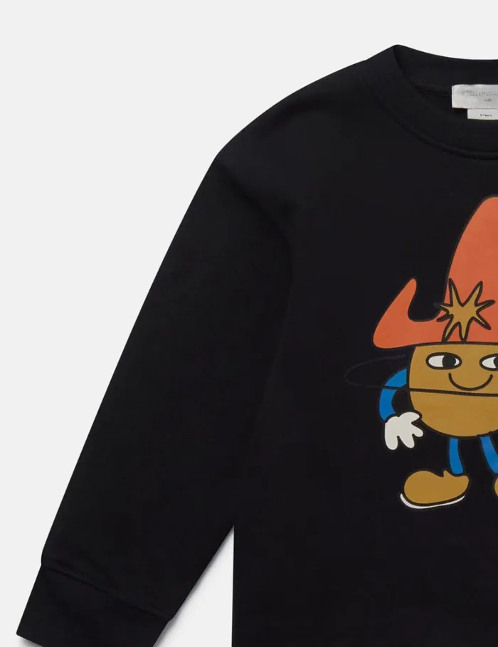 Kids Stella McCartney TShirts And Sweatshirt Cosmic Cowboy Graphic Sweatshirt Black Kids Stella McCartney TShirts And Sweatshirt Cosmic Cowboy Graphic Sweatshirt Black