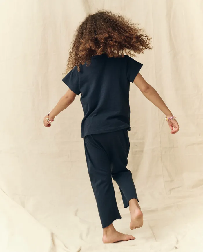 Kids The Little Jersey Crop True Navy Tees and Sweats The Great