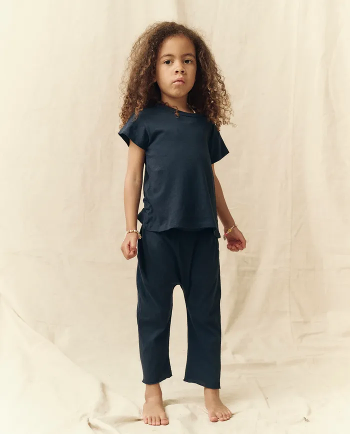 Kids The Little Jersey Crop True Navy Tees and Sweats The Great