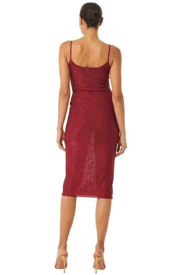 Knits Women MISA Los Angeles LISETTE DRESS Lipstick Red