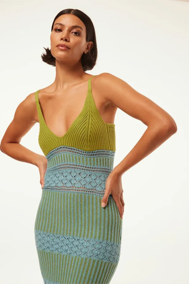 Knits Women MISA Los Angeles SEZEN DRESS Blue