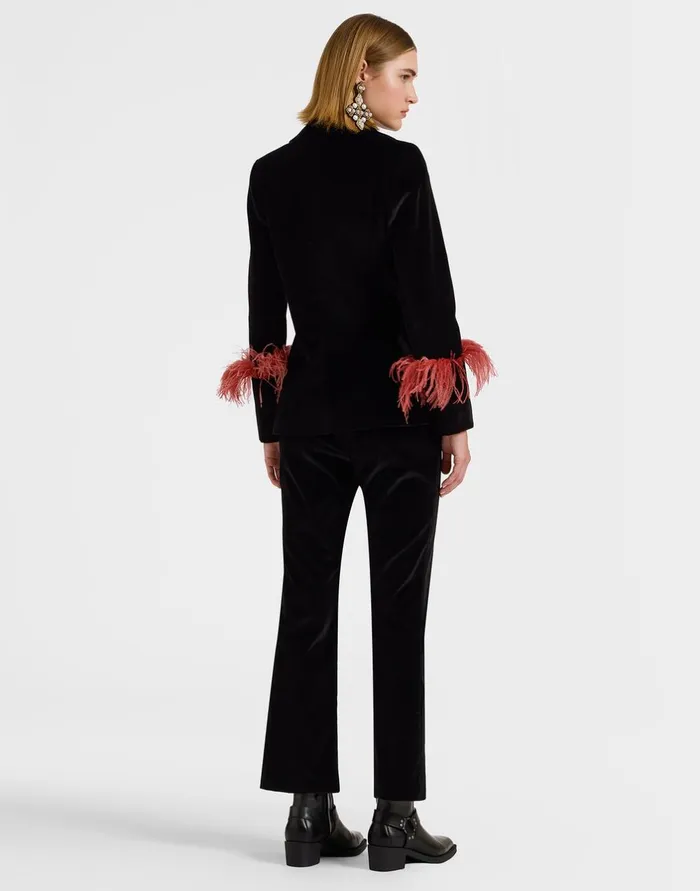 La Double J 247 Pants Solid Black In Cotton Velvet Ready To Wear Shorts and Pants La Double J 247 Pants Solid Black In Cotton Velvet Ready To Wear Shorts and Pants