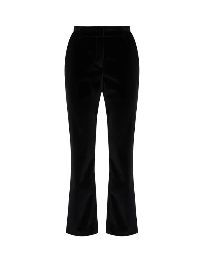 La Double J 247 Pants Solid Black In Cotton Velvet Ready To Wear Shorts and Pants La Double J 247 Pants Solid Black In Cotton Velvet Ready To Wear Shorts and Pants