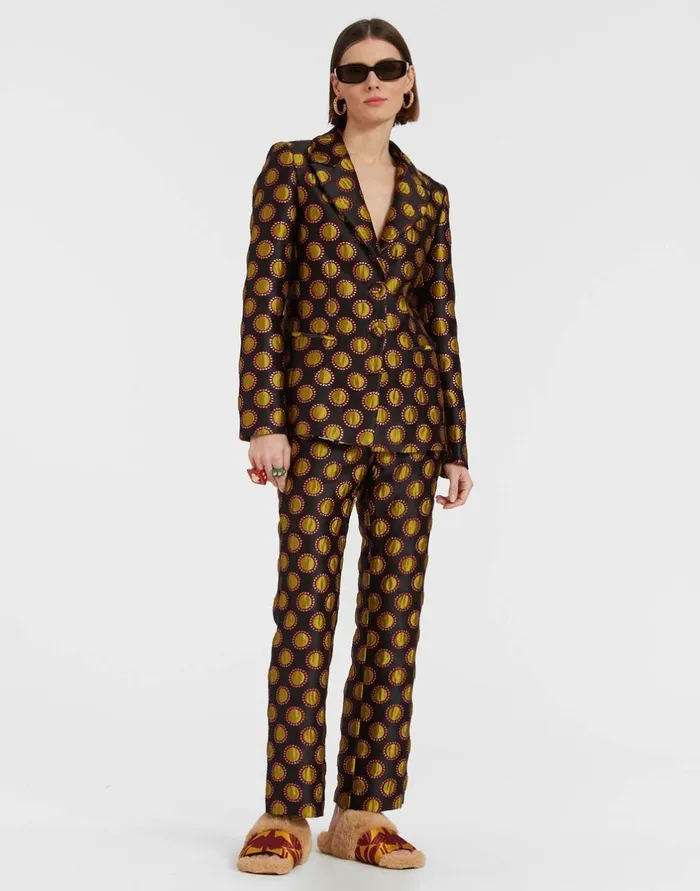 La Double J 247 Pants Winter Sun Black In Jacquard Ready To Wear Shorts and Pants
