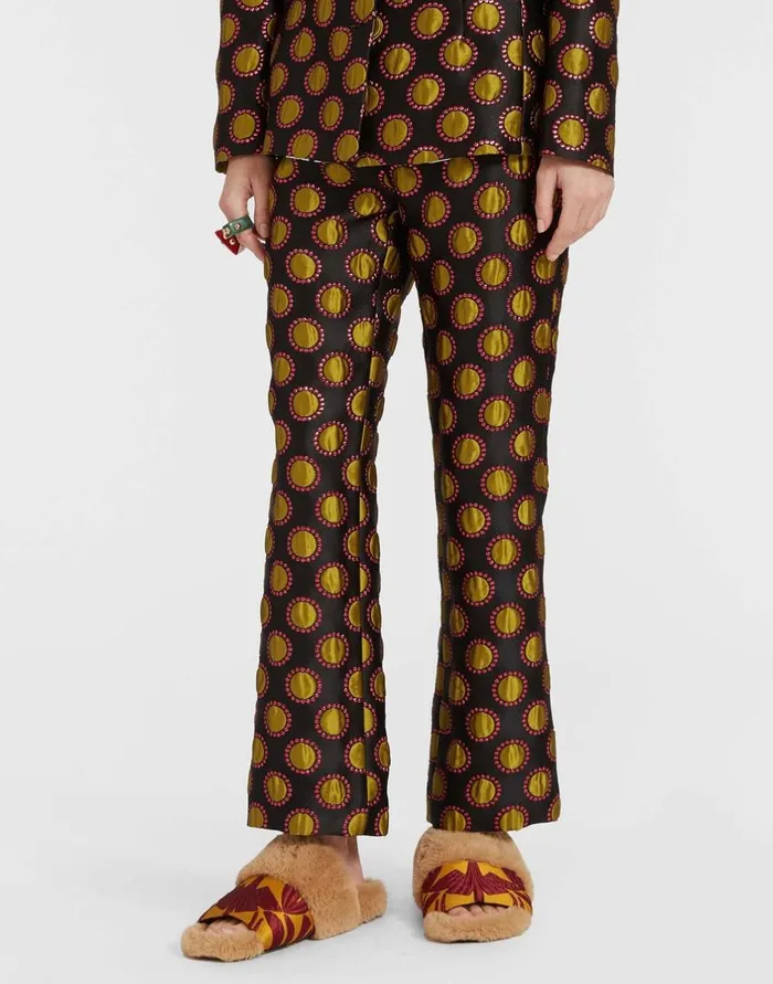 La Double J 247 Pants Winter Sun Black In Jacquard Ready To Wear Shorts and Pants La Double J 247 Pants Winter Sun Black In Jacquard Ready To Wear Shorts and Pants