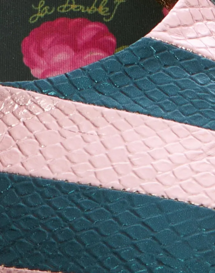La Double J Ballerina Flats Acquamarine In Faux Python Ready To Wear Shoes La Double J Ballerina Flats Acquamarine In Faux Python Ready To Wear Shoes