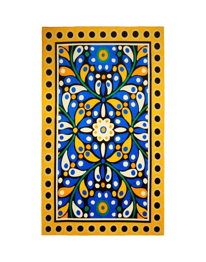 La Double J Beach Towels Confetti Blu In Terry Ready To Wear Swimwear La Double J Beach Towels Confetti Blu In Terry Ready To Wear Swimwear