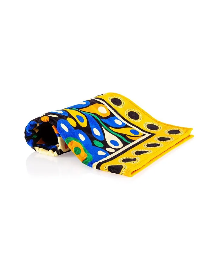 La Double J Beach Towels Confetti Blu In Terry Ready To Wear Swimwear La Double J Beach Towels Confetti Blu In Terry Ready To Wear Swimwear
