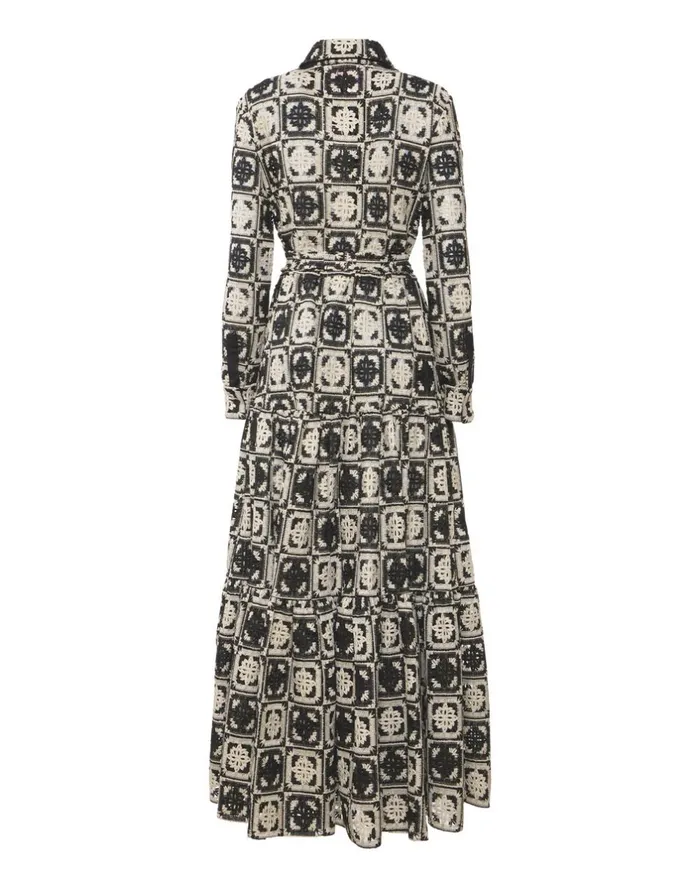 La Double J Bellini Dress Mini Tiles Black In Macram Ready To Wear Dresses La Double J Bellini Dress Mini Tiles Black In Macram Ready To Wear Dresses