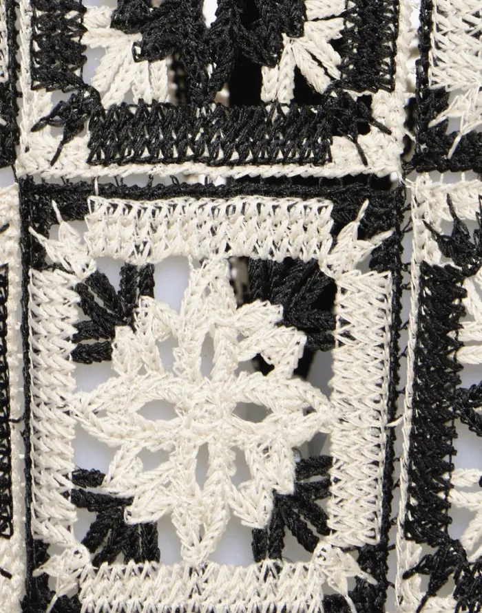 La Double J Bellini Dress Mini Tiles Black In Macram Ready To Wear Dresses La Double J Bellini Dress Mini Tiles Black In Macram Ready To Wear Dresses