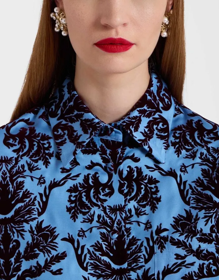 La Double J Boy Shirt Vaudeville Light Blue In Jacquard Ready To Wear Shirts and Tops La Double J Boy Shirt Vaudeville Light Blue In Jacquard Ready To Wear Shirts and Tops