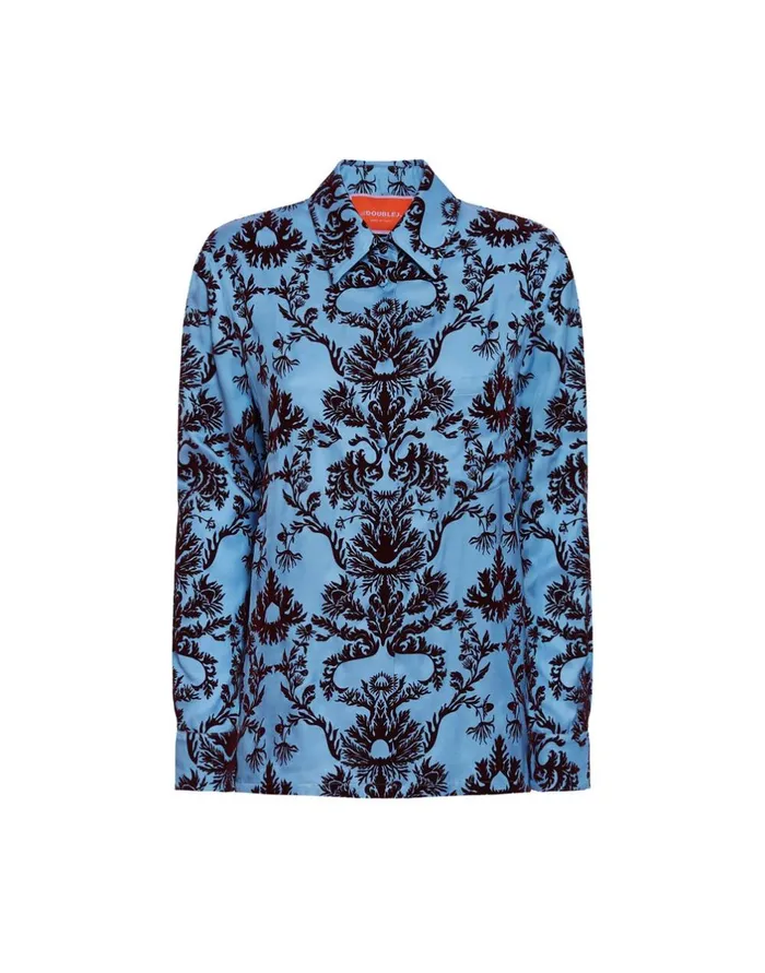 La Double J Boy Shirt Vaudeville Light Blue In Jacquard Ready To Wear Shirts and Tops La Double J Boy Shirt Vaudeville Light Blue In Jacquard Ready To Wear Shirts and Tops
