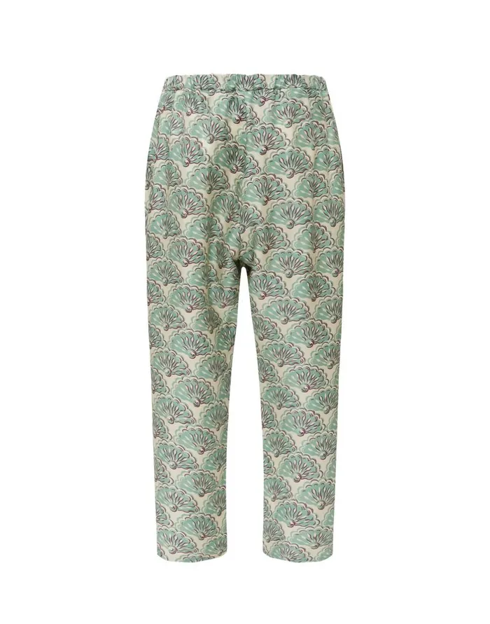La Double J Drawstring Pants Fans Mint In Silk Twill Ready To Wear Shorts and Pants La Double J Drawstring Pants Fans Mint In Silk Twill Ready To Wear Shorts and Pants