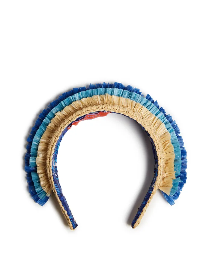 La Double J Halo Headband Solid Light Beige In Raffia Crochet Ready To Wear Hair Accessories La Double J Halo Headband Solid Light Beige In Raffia Crochet Ready To Wear Hair Accessories