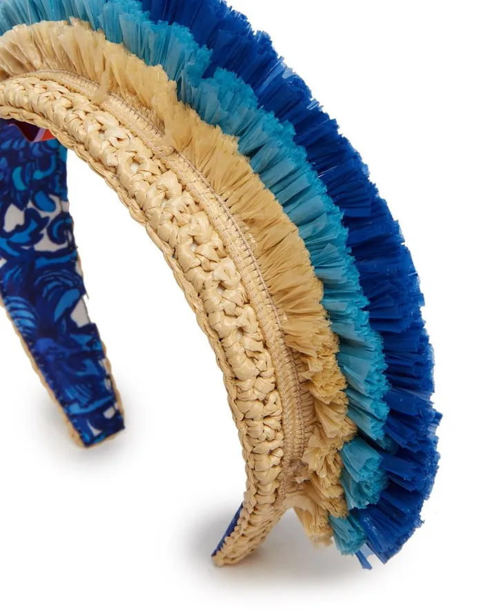 La Double J Halo Headband Solid Light Beige In Raffia Crochet Ready To Wear Hair Accessories La Double J Halo Headband Solid Light Beige In Raffia Crochet Ready To Wear Hair Accessories