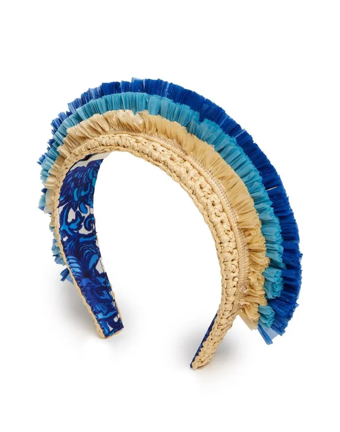 La Double J Halo Headband Solid Light Beige In Raffia Crochet Ready To Wear Hair Accessories La Double J Halo Headband Solid Light Beige In Raffia Crochet Ready To Wear Hair Accessories