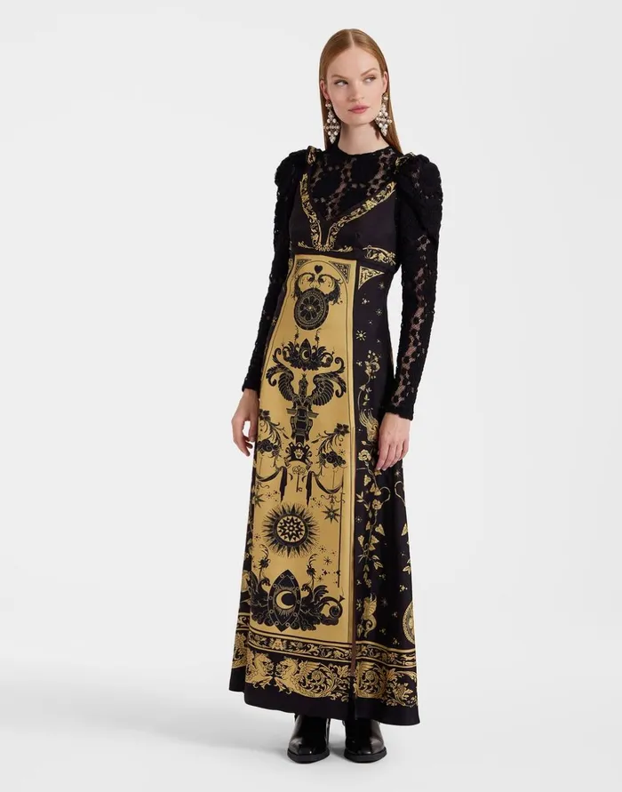 La Double J La Favorita Dress Boboli Place Black In Silk Ready To Wear Dresses