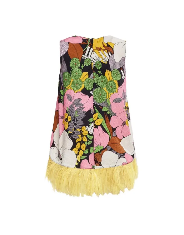 La Double J La Scala Top Big Flower In Shot Cotton Ready To Wear Shirts and Tops La Double J La Scala Top Big Flower In Shot Cotton Ready To Wear Shirts and Tops