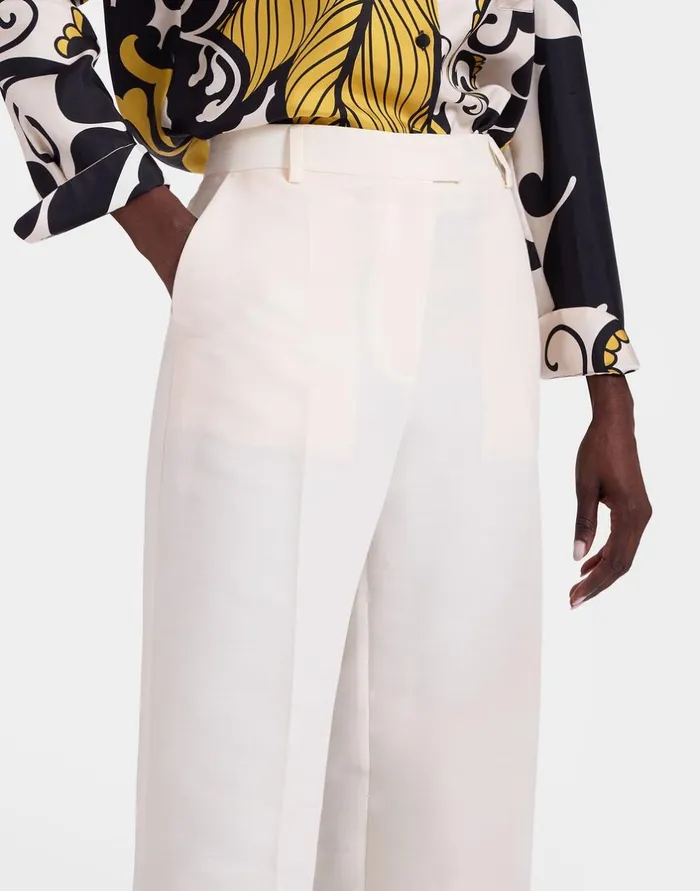 La Double J Let Loose Pants Solid Ivory In Cady Wool Ready To Wear Shorts and Pants La Double J Let Loose Pants Solid Ivory In Cady Wool Ready To Wear Shorts and Pants