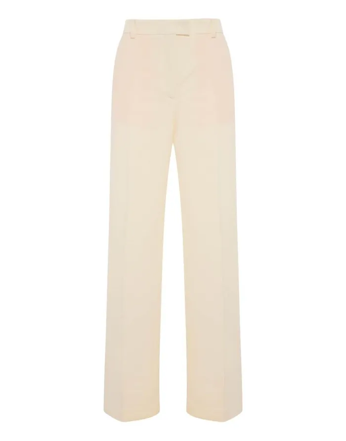 La Double J Let Loose Pants Solid Ivory In Cady Wool Ready To Wear Shorts and Pants La Double J Let Loose Pants Solid Ivory In Cady Wool Ready To Wear Shorts and Pants