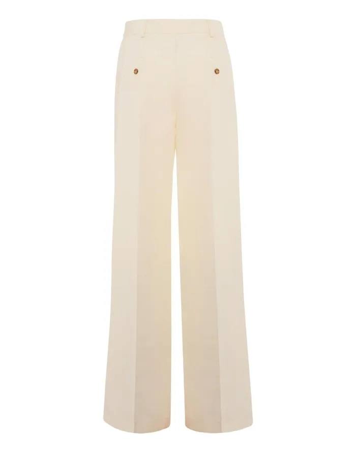 La Double J Let Loose Pants Solid Ivory In Cady Wool Ready To Wear Shorts and Pants La Double J Let Loose Pants Solid Ivory In Cady Wool Ready To Wear Shorts and Pants