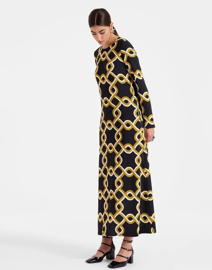La Double J Long Sleeve Swing Dress Tackle Black In Sabl Ready To Wear Dresses La Double J Long Sleeve Swing Dress Tackle Black In Sabl Ready To Wear Dresses