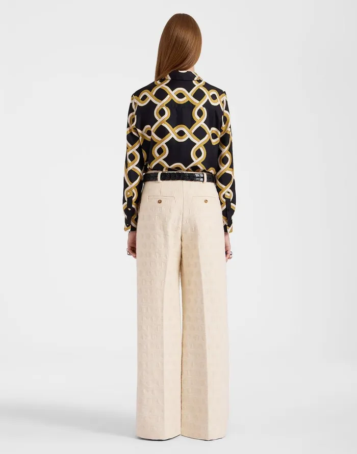 La Double J Loose Pants Creamy In Jacquard Ready To Wear Shorts and Pants La Double J Loose Pants Creamy In Jacquard Ready To Wear Shorts and Pants