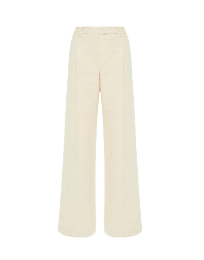 La Double J Loose Pants Creamy In Jacquard Ready To Wear Shorts and Pants La Double J Loose Pants Creamy In Jacquard Ready To Wear Shorts and Pants