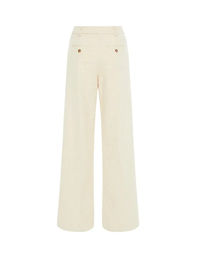 La Double J Loose Pants Creamy In Jacquard Ready To Wear Shorts and Pants La Double J Loose Pants Creamy In Jacquard Ready To Wear Shorts and Pants